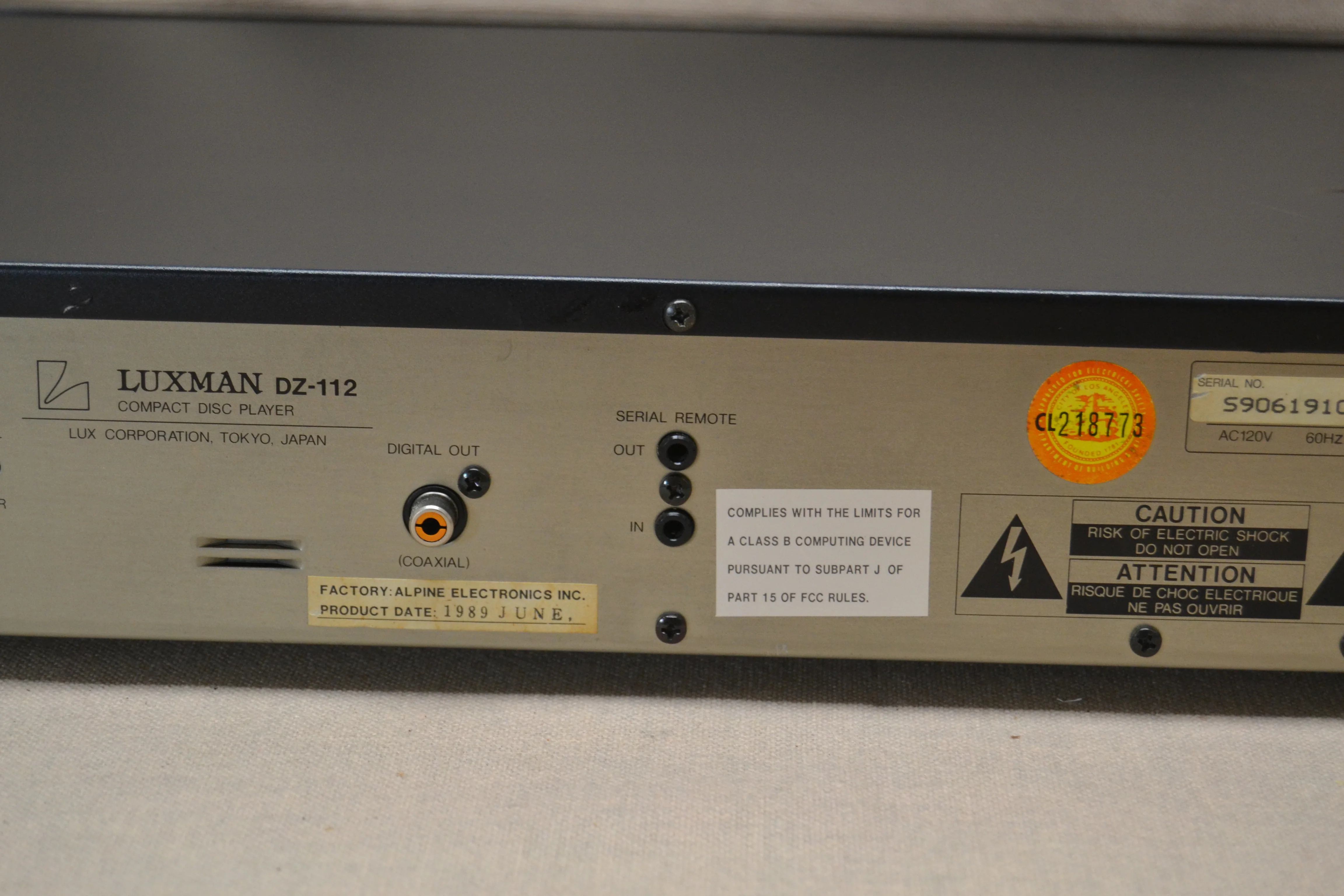 Luxman DZ-112 Single CD Player - Image 10