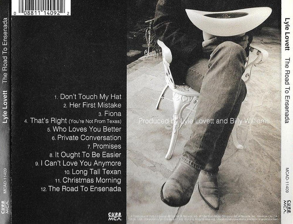 Lyle Lovett - The Road To Ensenada (CD, Album) (Very Good Plus (VG+)) - Image 2