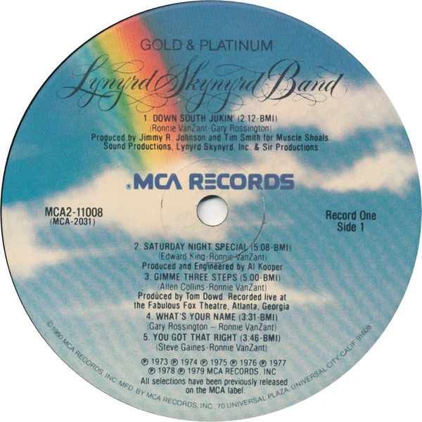 Lynyrd Skynyrd Band* - Gold & Platinum (2xLP, Comp, RE, Glo) (Very Good Plus (VG+)) - Image 4