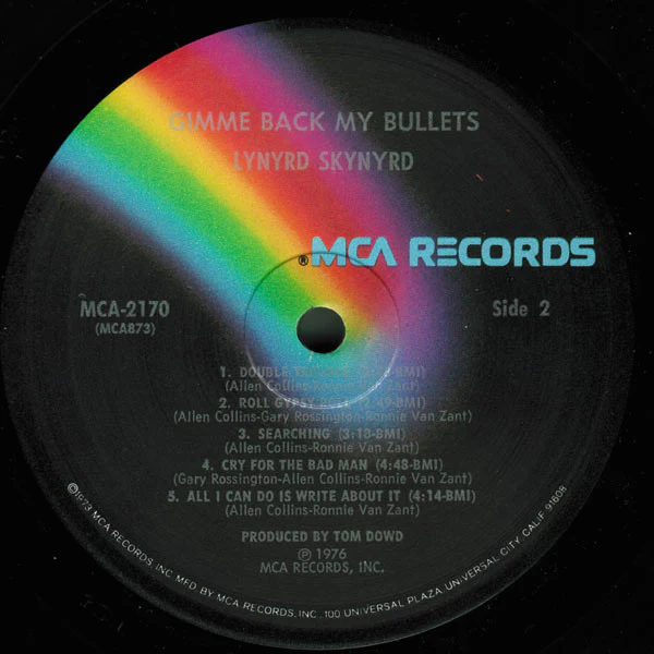 Lynyrd Skynyrd - Gimme Back My Bullets (LP, Album, Pin) (Good Plus (G+)) - Image 4