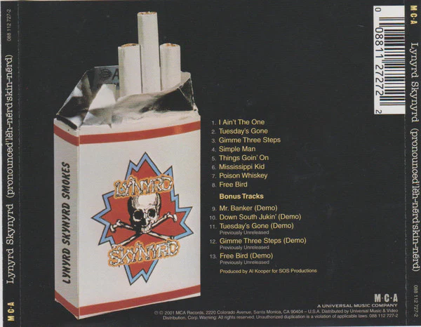 Lynyrd Skynyrd - (Pronounced 'Lĕh-'nérd 'Skin-'nérd) (CD, Album, RE, RM, Mat) (Very Good (VG)) - Image 2