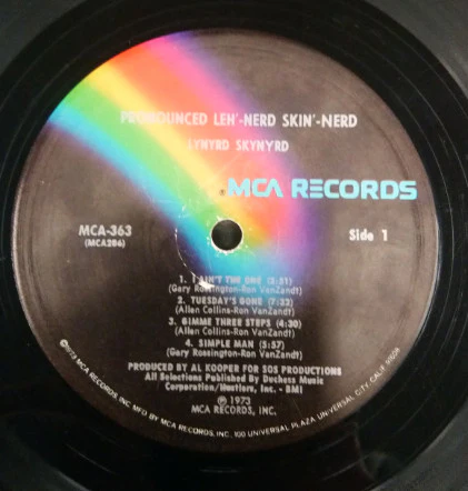 Lynyrd Skynyrd - (Pronounced 'Lĕh-'nérd 'Skin-'nérd) (LP, Album, Pin) (Very Good Plus (VG+)) - Image 3