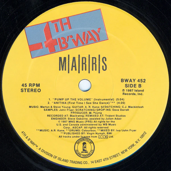 M|A|R|R|S - Pump Up The Volume (12", Spe) (Very Good (VG)) - Image 4