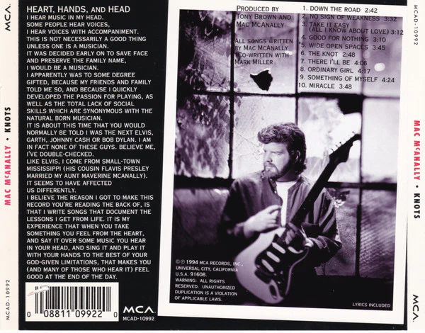 Mac McAnally - Knots (CD, Album) (Near Mint (NM or M-)) - Image 2