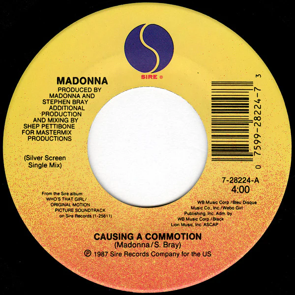 Madonna - Causing A Commotion (7", Single, SRC) (Very Good Plus (VG+)) - Image 3