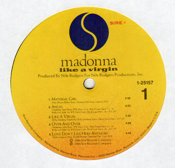 Madonna - Like A Virgin (LP, Album, Jac) (Very Good Plus (VG+)) - Image 3