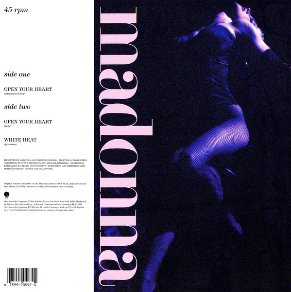 Madonna - Open Your Heart (12", Maxi) (Near Mint (NM or M-)) - Image 2