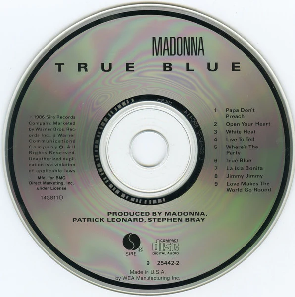 Madonna - True Blue (CD, Album, Club) (Very Good Plus (VG+)) - Image 4