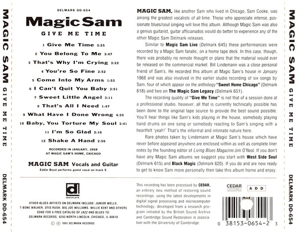 Magic Sam - Give Me Time (CD, Album) (Very Good Plus (VG+)) - Image 2