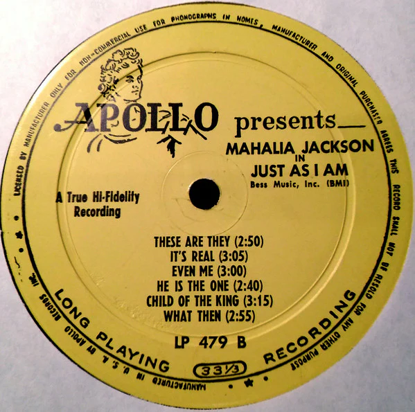 Mahalia Jackson - Just As I Am (LP, Comp, 1st) (Near Mint (NM or M-)) - Image 4