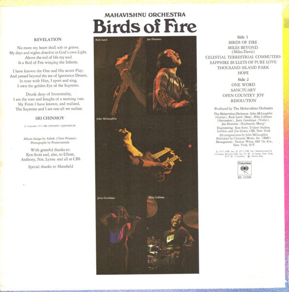 Mahavishnu Orchestra - Birds Of Fire (LP, Album, Ter) (Very Good Plus (VG+)) - Image 2