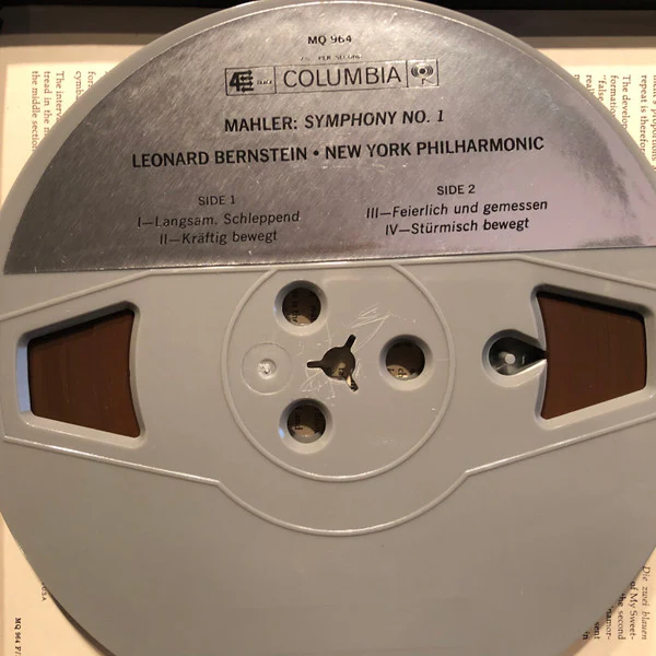 Mahler* - Leonard Bernstein, New York Philharmonic - Symphony No. 1 (Reel, 4tr Stereo, 7" Reel, Album) (Very Good Plus (VG+)) - Image 3
