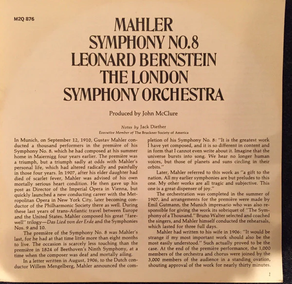 Mahler* - Leonard Bernstein, The London Symphony Orchestra* - Symphony No. 8 (Reel, 4tr Stereo, 7" Reel, Album) (Very Good Plus (VG+)) - Image 3