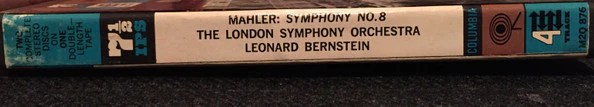 Mahler* - Leonard Bernstein, The London Symphony Orchestra* - Symphony No. 8 (Reel, 4tr Stereo, 7" Reel, Album) (Very Good Plus (VG+)) - Image 4