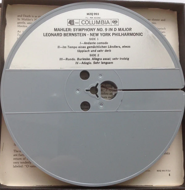 Mahler* - New York Philharmonic · Leonard Bernstein - Symphony No. 9 In D Major (Reel, 4tr Stereo, 7" Reel, Album) (Very Good Plus (VG+)) - Image 2