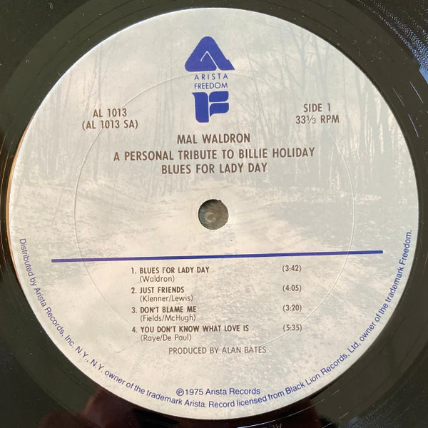Mal Waldron - Blues For Lady Day (LP, Album, RE, Pit) (Near Mint (NM or M-)) - Image 4