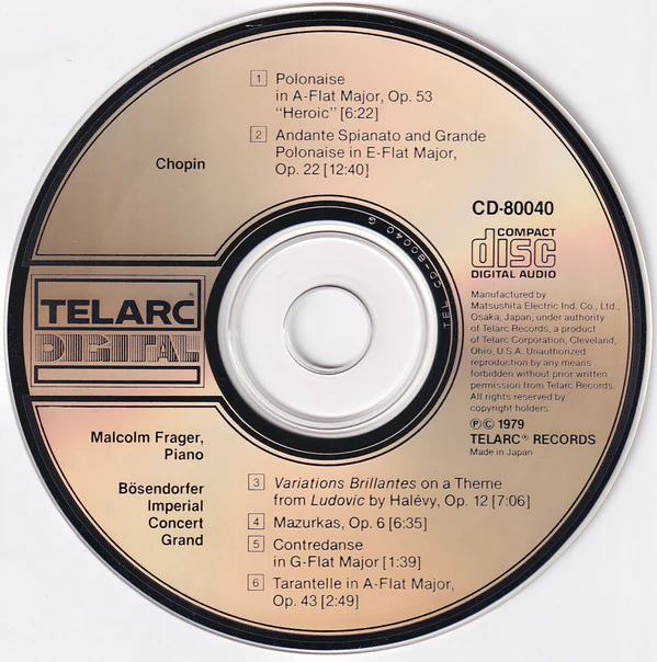 Malcolm Frager - Chopin* - Malcolm Frager Plays Chopin (CD, Album) (Near Mint (NM or M-)) - Image 3