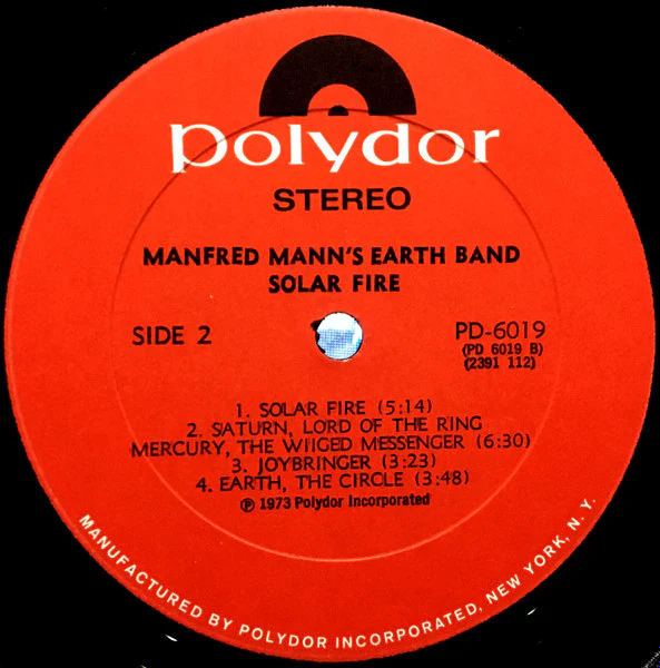 Manfred Mann's Earth Band - Solar Fire (LP, Album, All) (Very Good Plus (VG+)) - Image 4