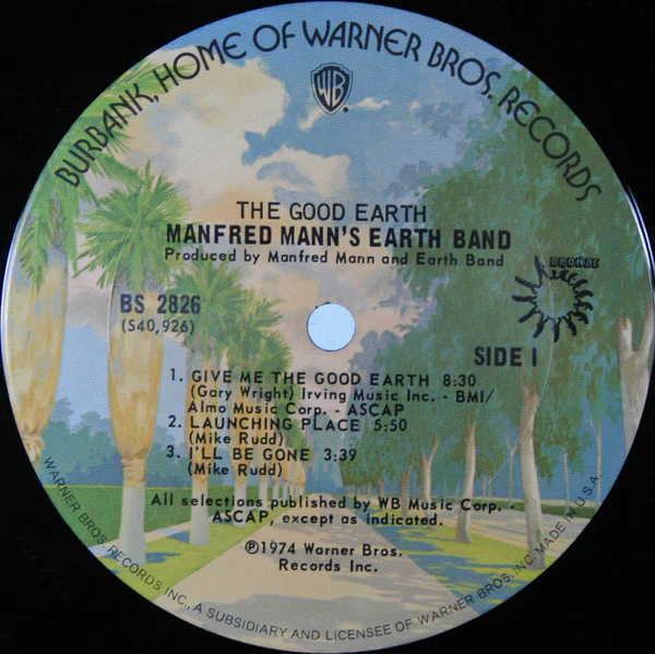 Manfred Mann's Earth Band - The Good Earth (LP, Album, Pit) (Very Good Plus (VG+)) - Image 3