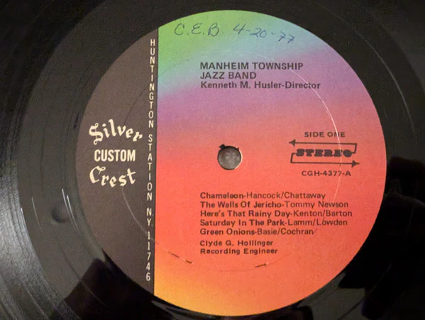 Manheim Township High School Jazz Band - A Year To Remember: Manheim Township Jazz Band 1976-1977 (LP) (Very Good Plus (VG+)) - Image 3