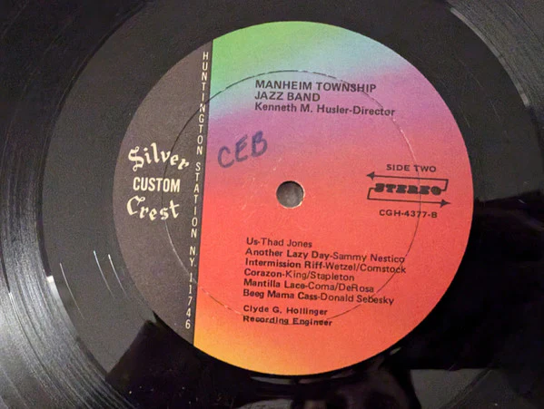 Manheim Township High School Jazz Band - A Year To Remember: Manheim Township Jazz Band 1976-1977 (LP) (Very Good Plus (VG+)) - Image 4