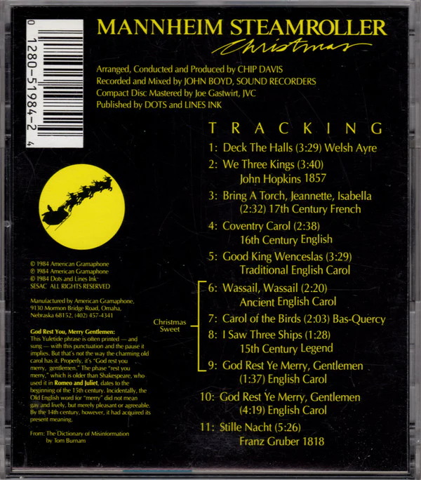Mannheim Steamroller - Christmas (CD, Album) (Near Mint (NM or M-)) - Image 2