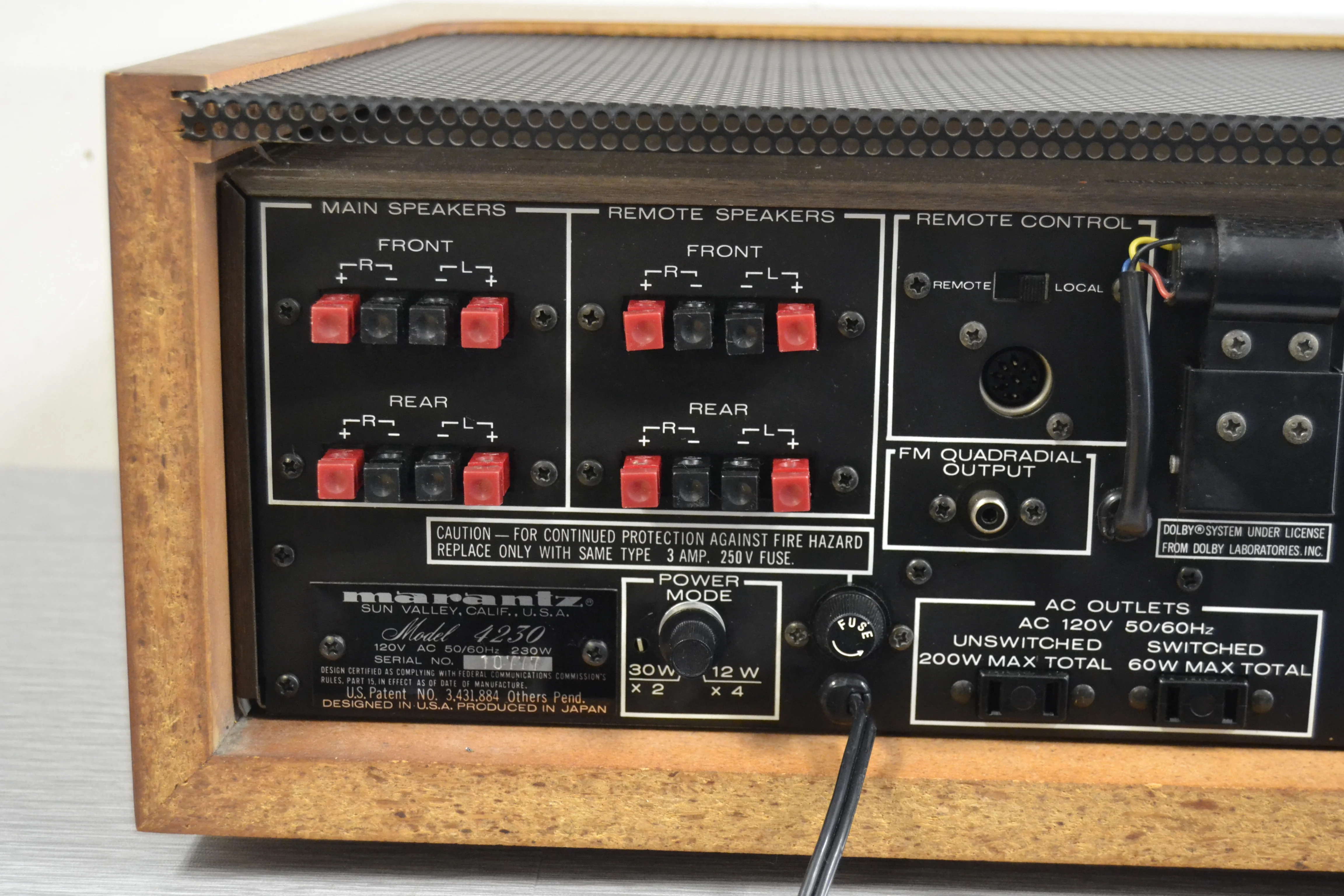 Marantz 4230 Stereo Receiver with Original Wood Case - Image 11