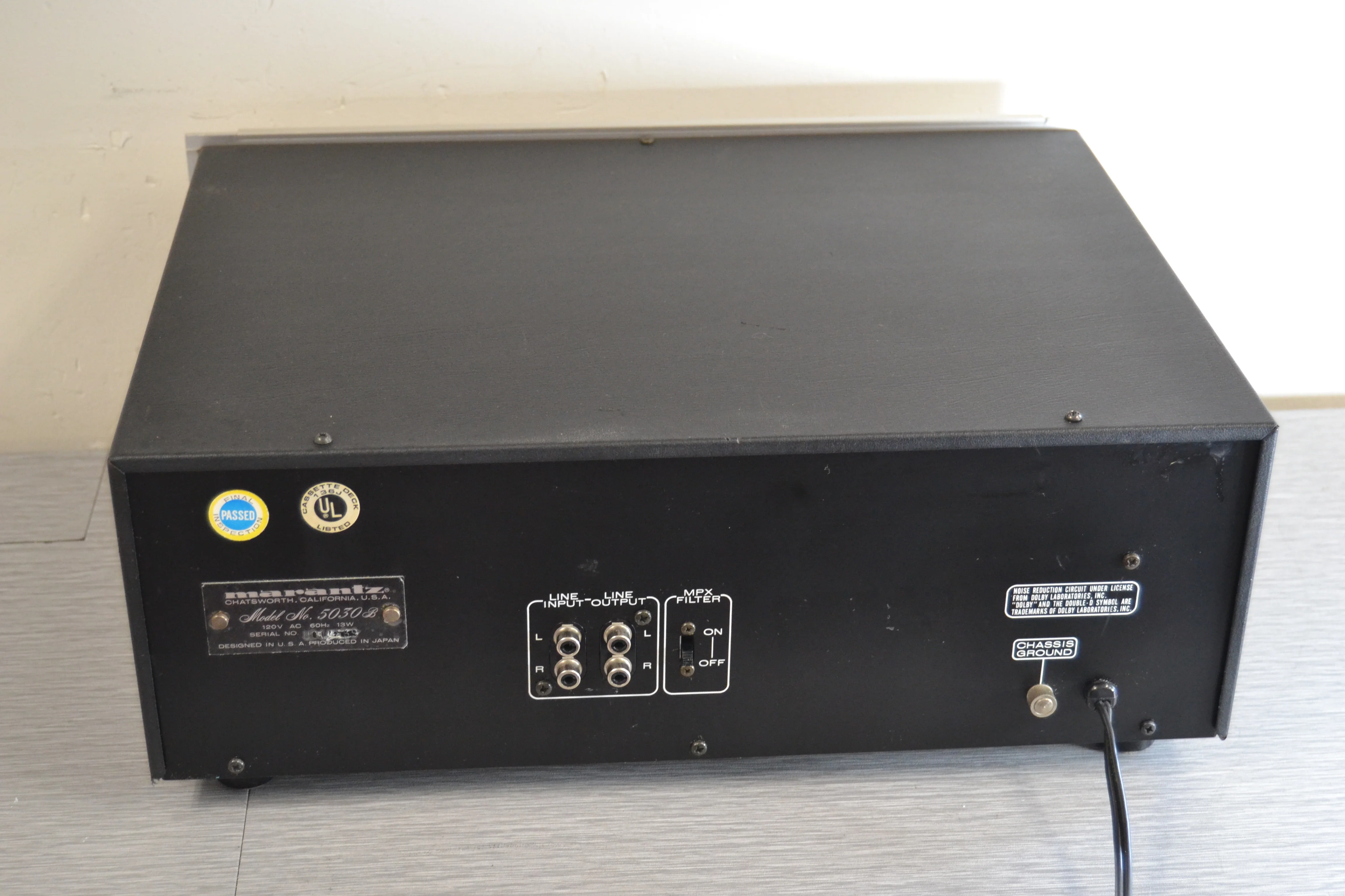 Marantz 5030B Single Cassette Deck * Good Playback BUT No Recording * - Image 10