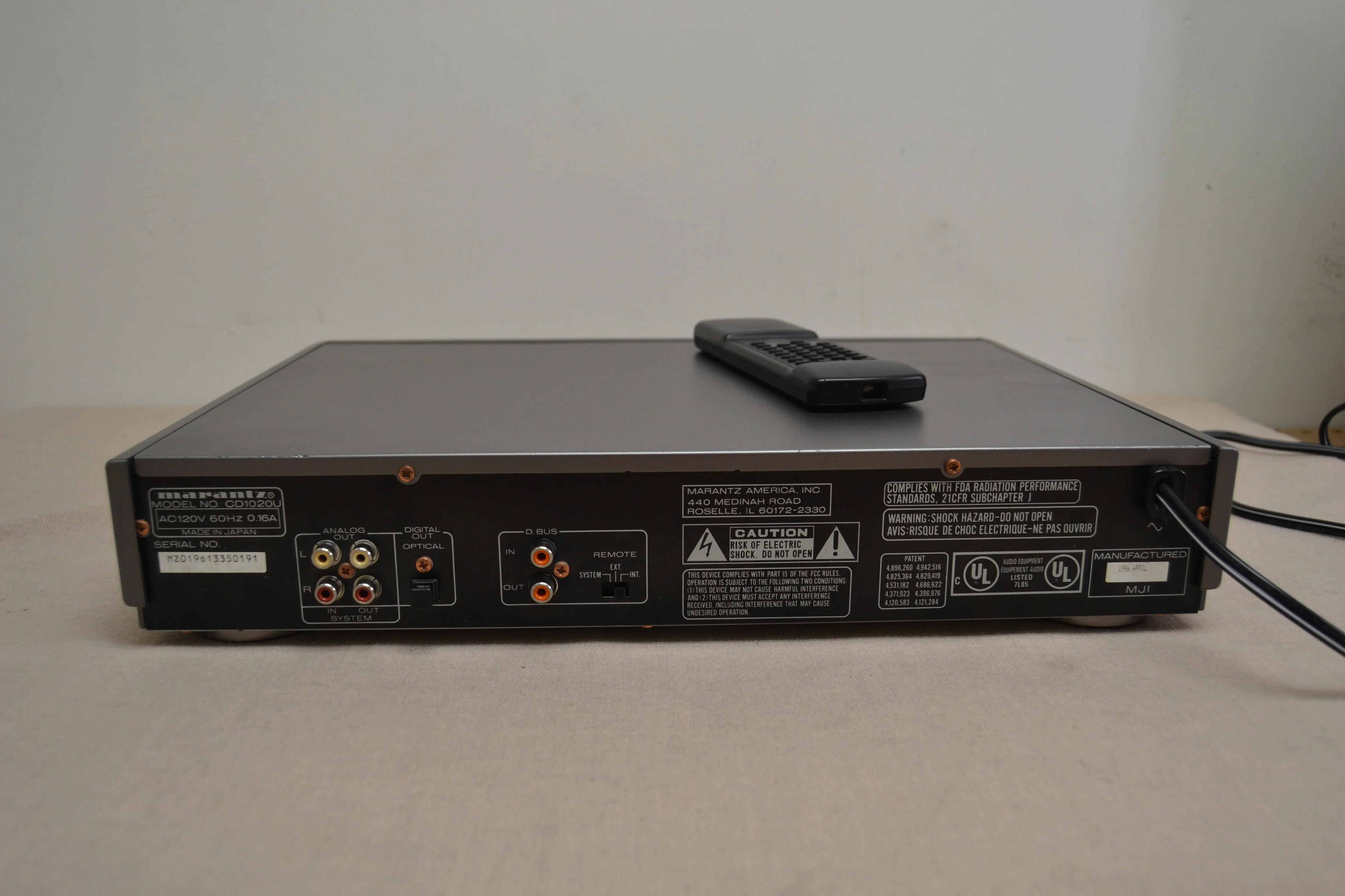Marantz CD-1020U Single CD Player * Remote Control - Image 13