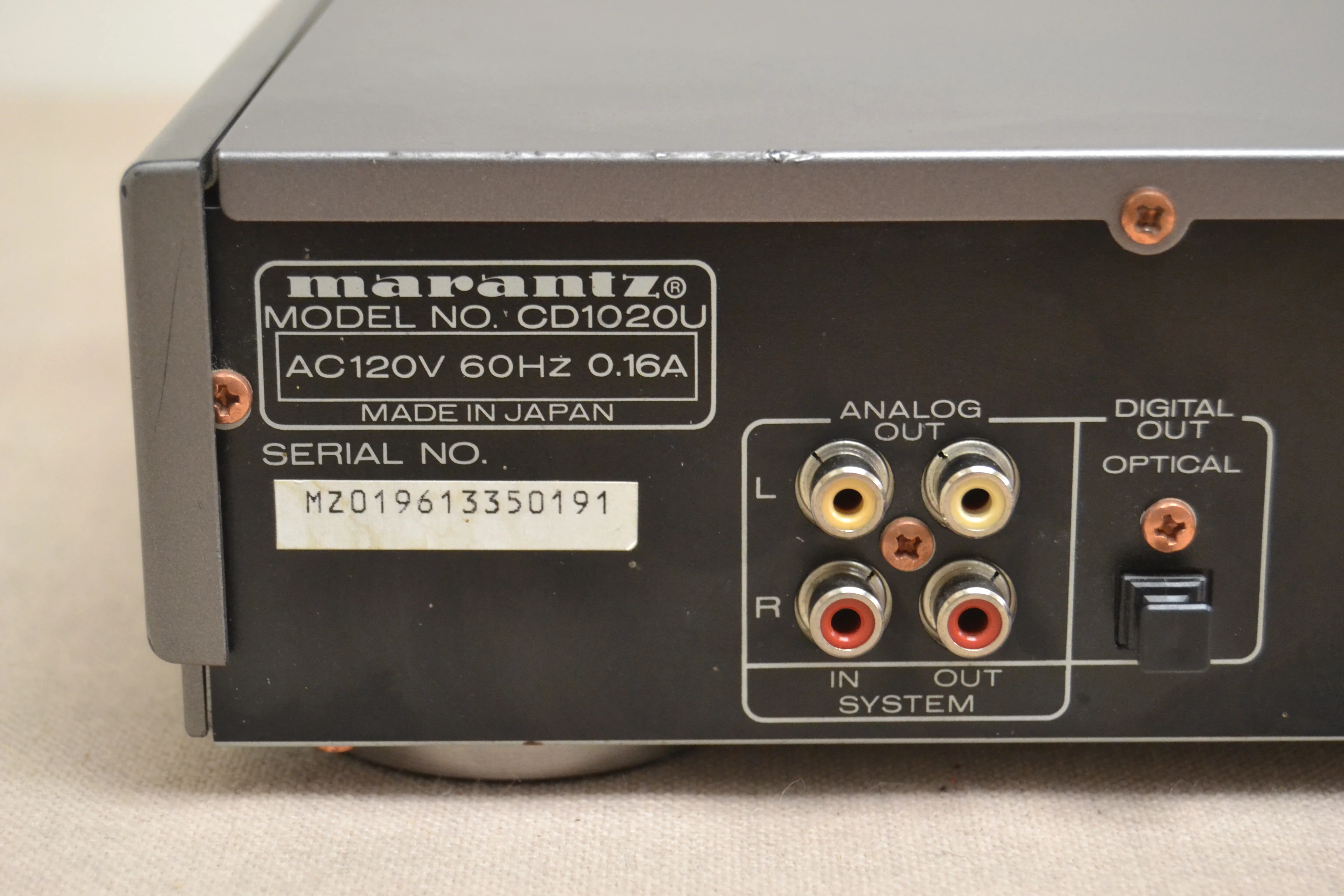 Marantz CD-1020U Single CD Player * Remote Control - Image 14