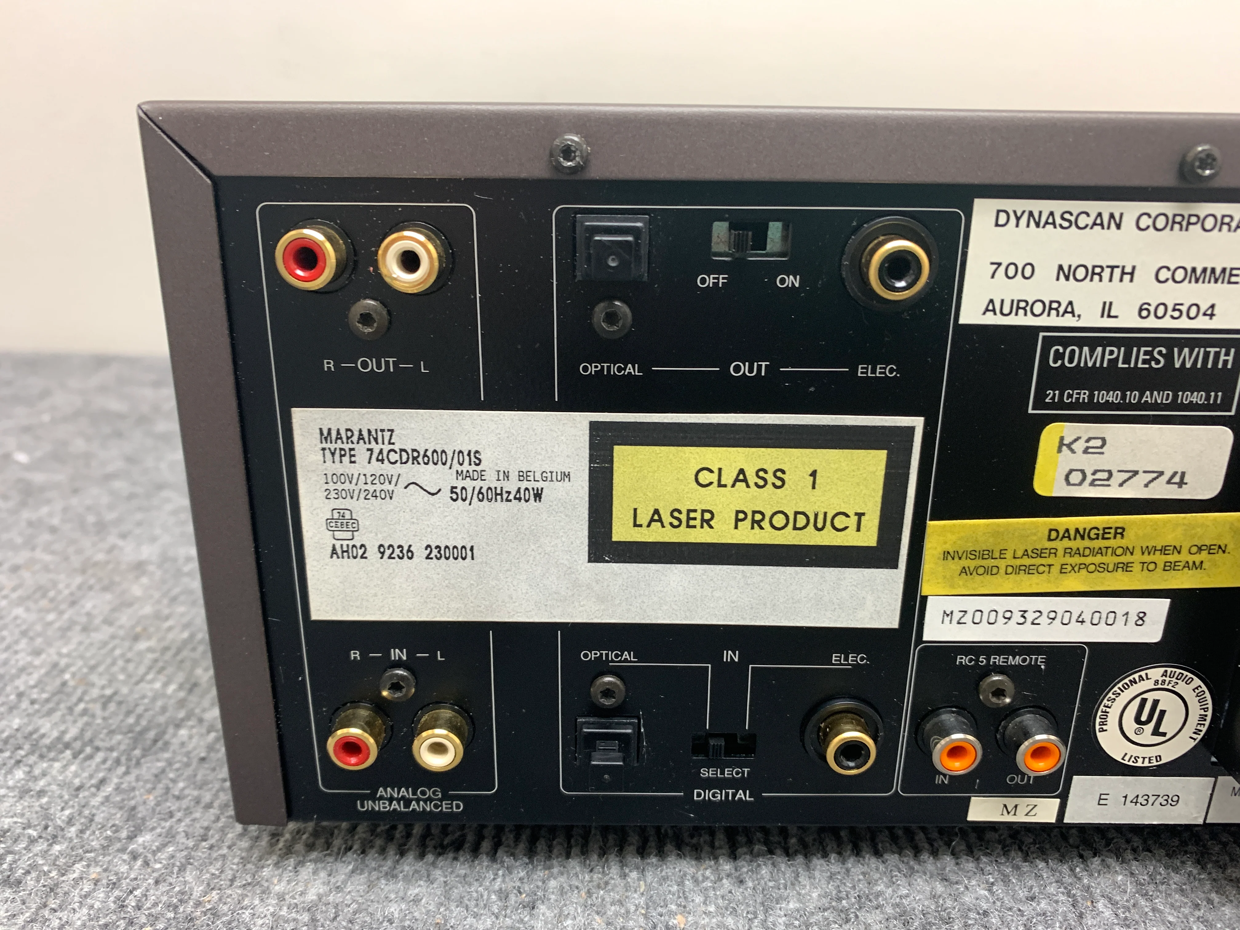 Marantz CDR600 Professional CD Recorder - Image 16