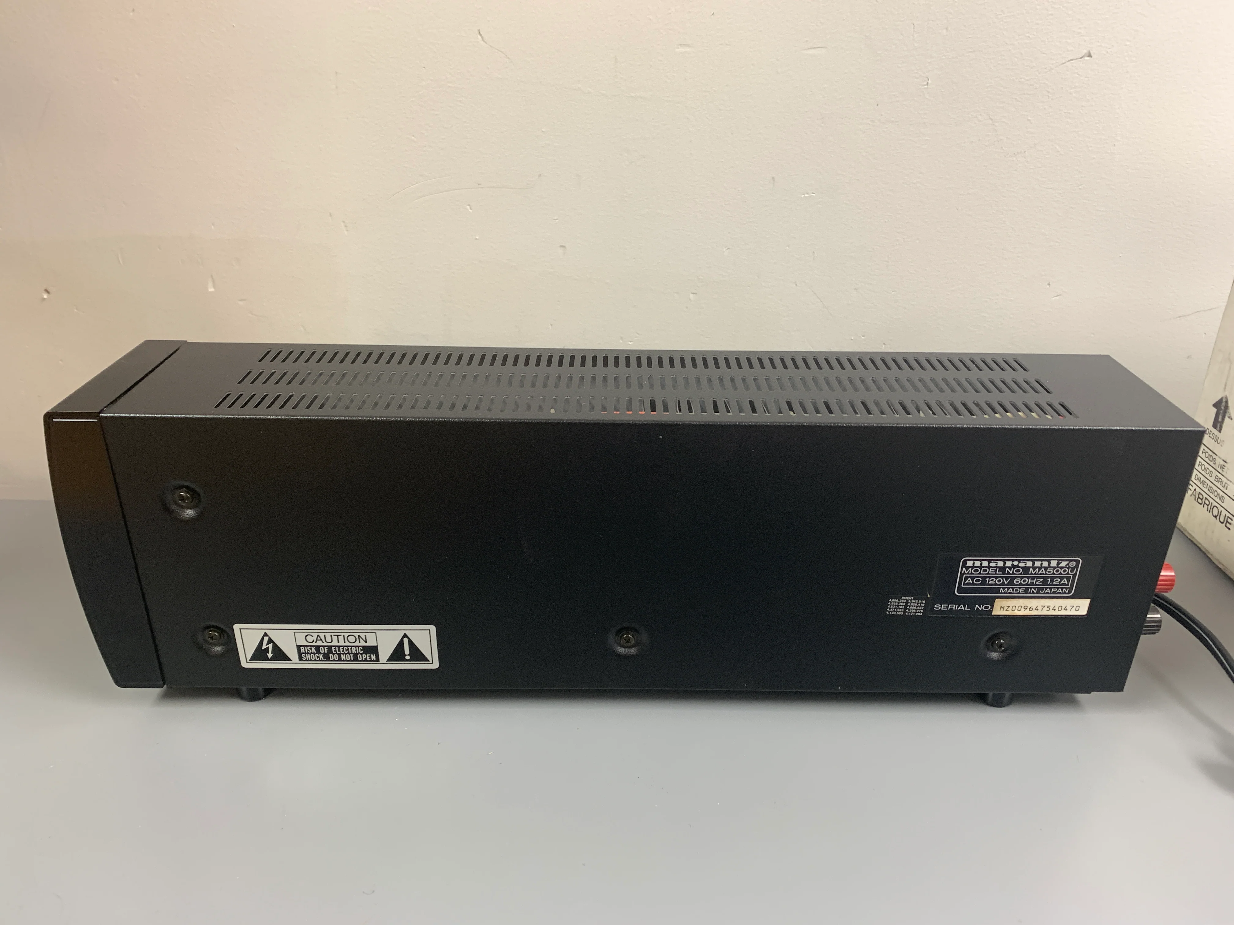 Marantz MA500U Mono Power Amp *Box *Manual *100W RMS - Image 4