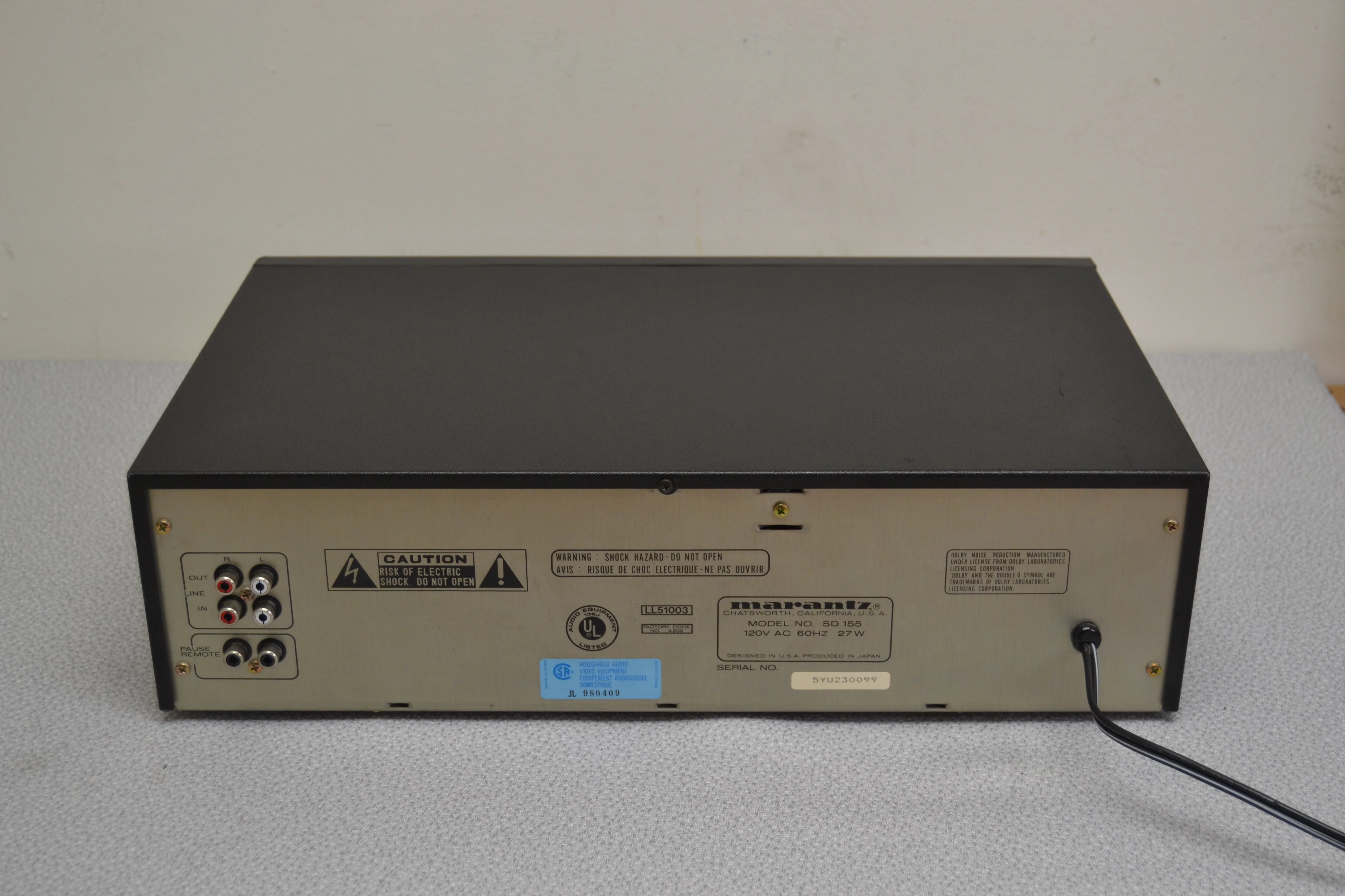 Marantz SD-155 Double Cassette Deck * Fully Serviced * New Belts * Box * Manual - Image 11