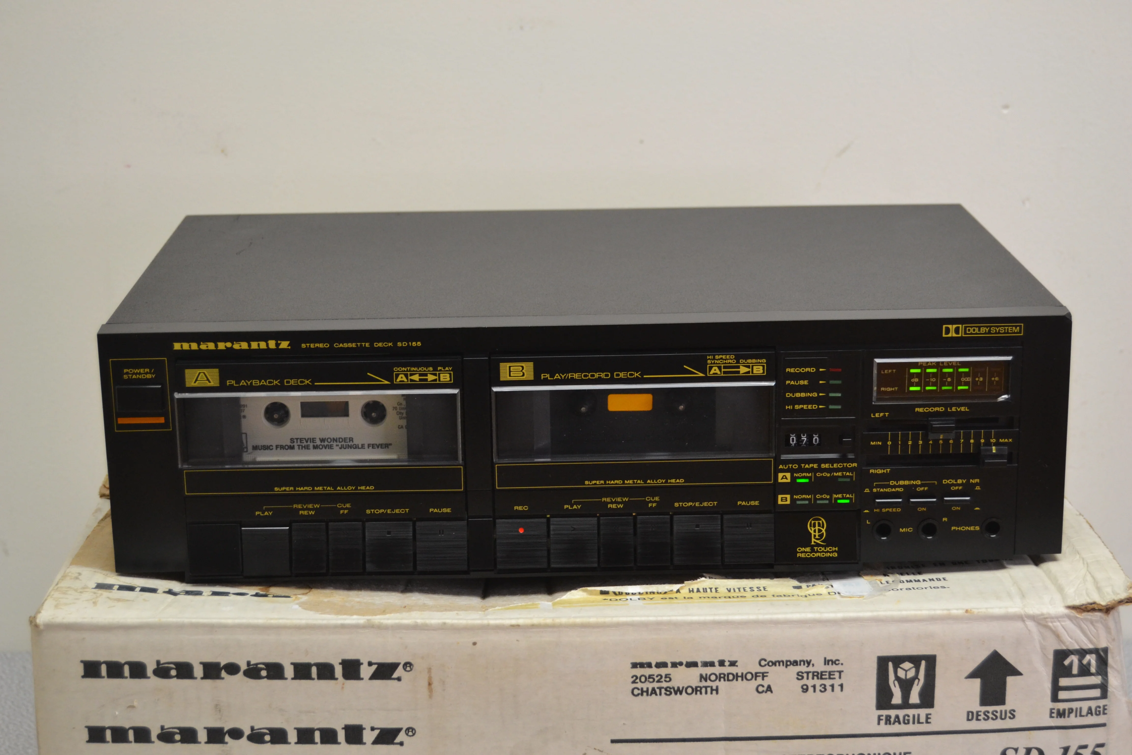 Marantz SD-155 Double Cassette Deck * Fully Serviced * New Belts * Box * Manual - Image 2