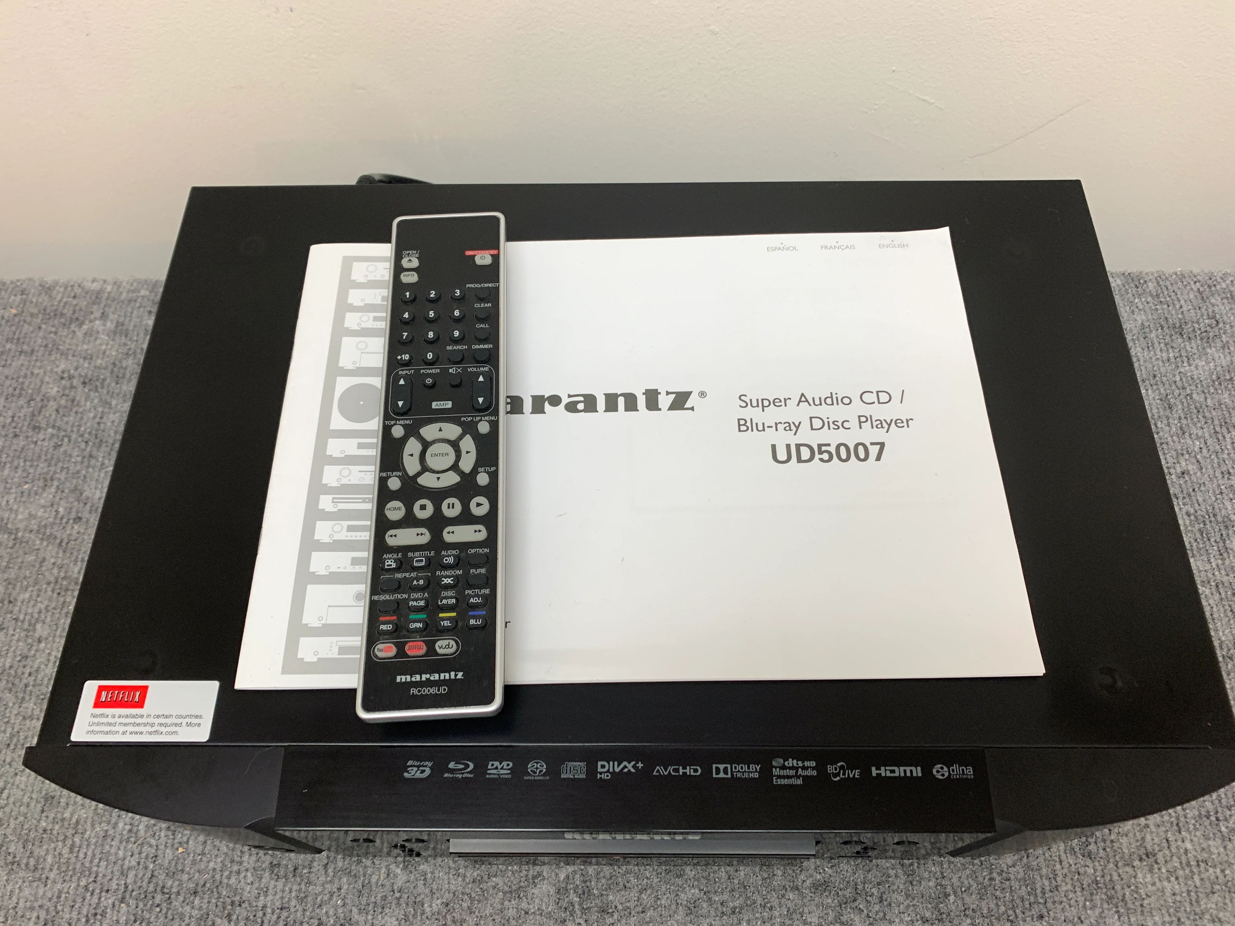 Marantz UD5007 Universal Blu-Ray Player * Remote * Manual - Image 9