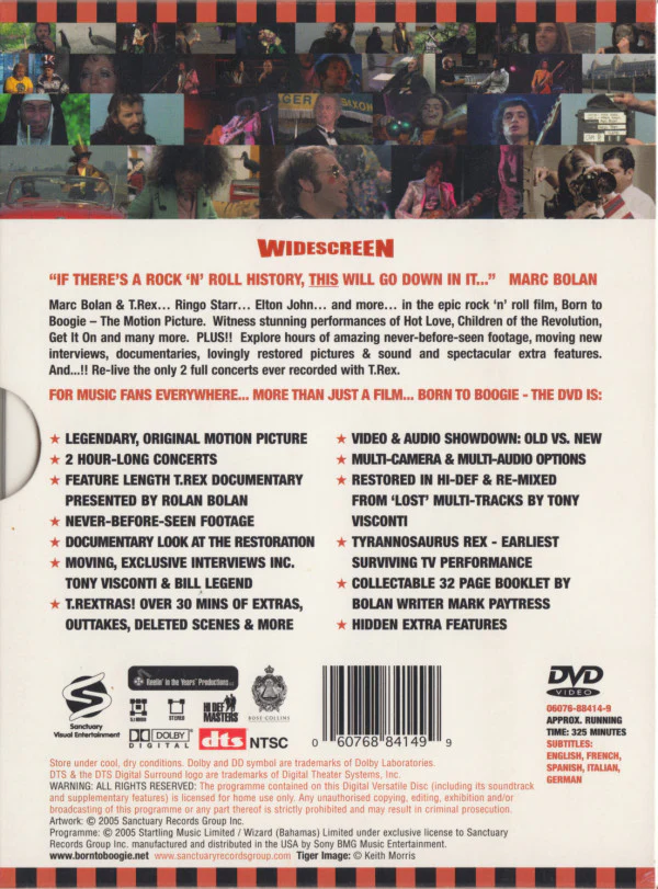 Marc Bolan / T. Rex - Born To Boogie (2xDVD-V, NTSC) (Near Mint (NM or M-)) - Image 3