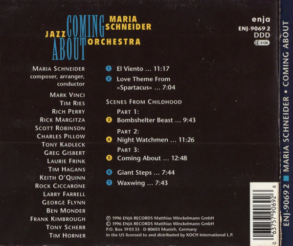 Maria Schneider Jazz Orchestra* - Coming About (CD, Album) (Very Good Plus (VG+)) - Image 2