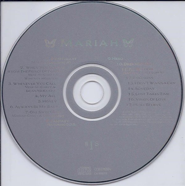 Mariah Carey - #1's (CD, Comp, Club) (Near Mint (NM or M-)) - Image 3