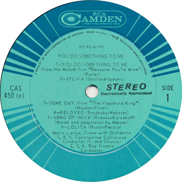 Mario Lanza - You Do Something To Me (LP, Album, RE) NEW OLD STOCK - Image 3