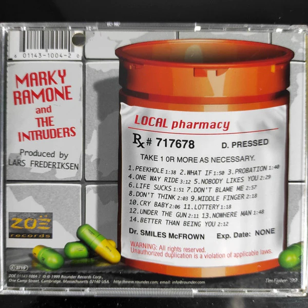 Marky Ramone And The Intruders - The Answer To Your Problems? (CD, Album) (Very Good Plus (VG+)) - Image 3