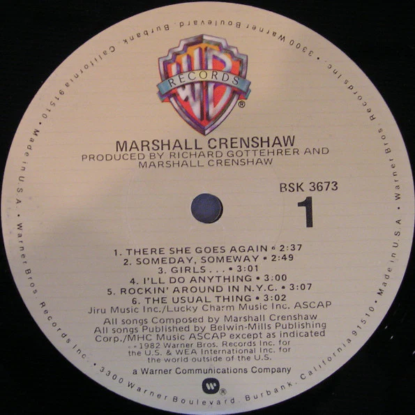 Marshall Crenshaw - Marshall Crenshaw (LP, Album, Win) (Good Plus (G+)) - Image 3