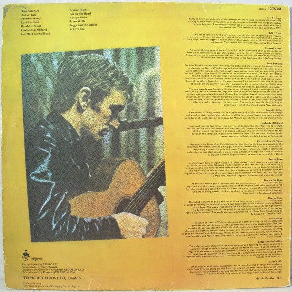 Martin Carthy - Martin Carthy's Second Album (LP, Album, RE) (Very Good Plus (VG+)) - Image 2