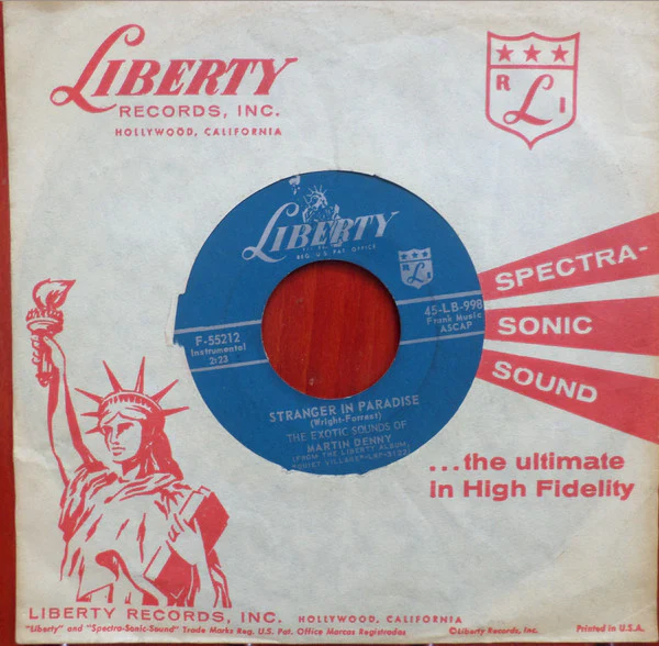 Martin Denny - The Enchanted Sea / Stranger In Paradise (7") (Very Good (VG)) - Image 3