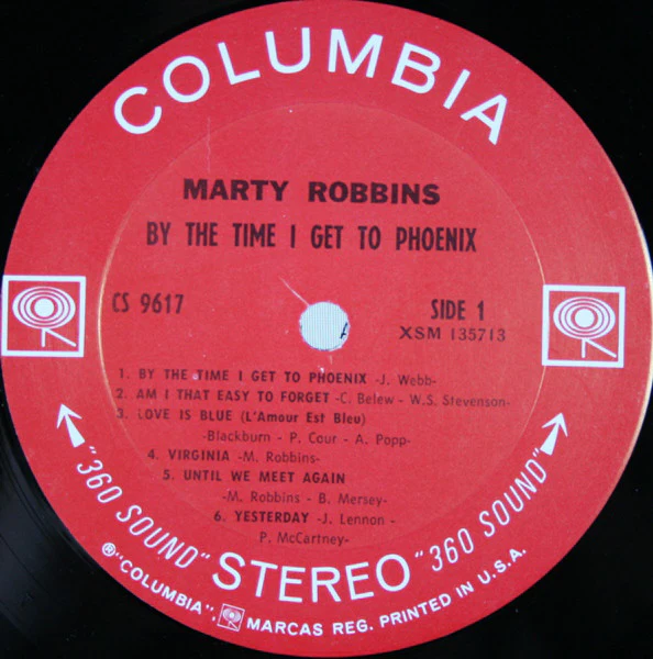Marty Robbins - By The Time I Get To Phoenix (LP, Album) (Very Good Plus (VG+)) - Image 3