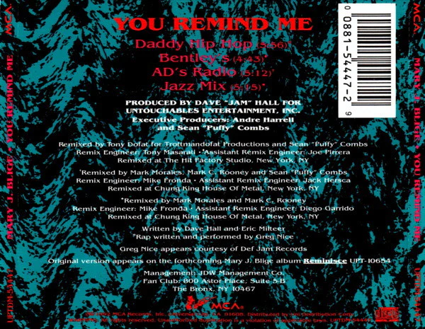 Mary J. Blige - You Remind Me (CD, Maxi) (Very Good Plus (VG+)) - Image 2