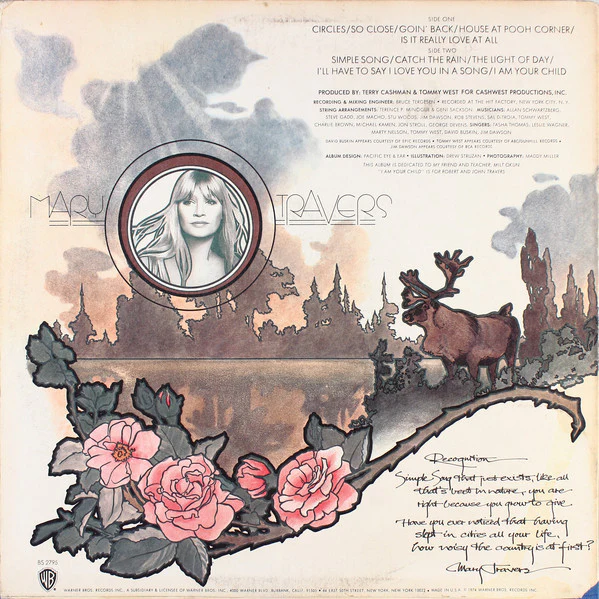 Mary Travers - Circles (LP, Album, San) (Very Good Plus (VG+)) - Image 2