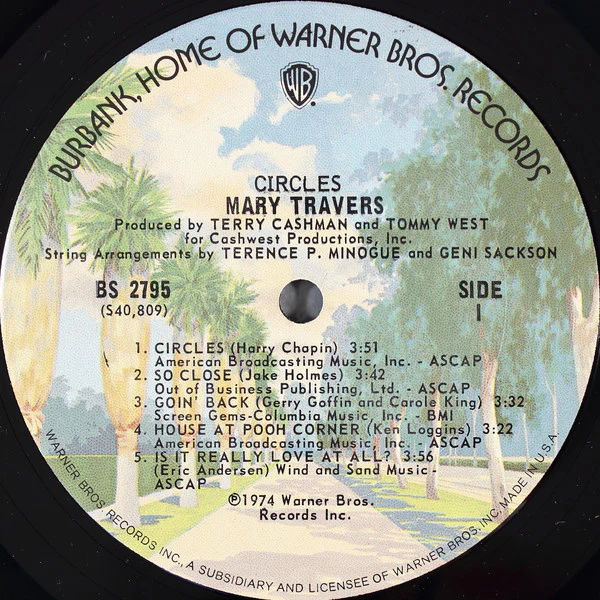 Mary Travers - Circles (LP, Album, San) (Very Good Plus (VG+)) - Image 3