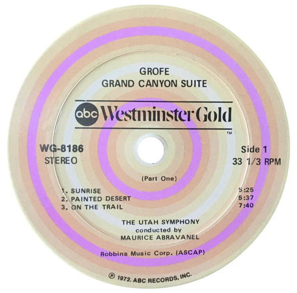 Maurice de Abravanel, Utah Symphony Orchestra / Ferde Grofé - The Grand Canyon Suite (LP, RE) (Very Good Plus (VG+)) - Image 3