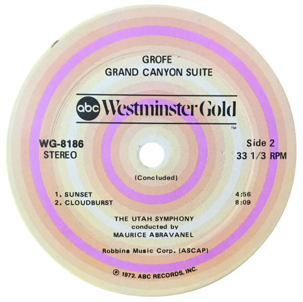 Maurice de Abravanel, Utah Symphony Orchestra / Ferde Grofé - The Grand Canyon Suite (LP, RE) (Very Good Plus (VG+)) - Image 4