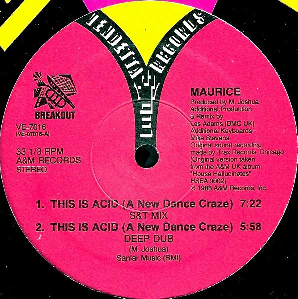 Maurice Joshua - This Is Acid (A New Dance Craze) (12") (Very Good Plus (VG+))